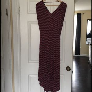 Striped Dress shorter in Front than Back