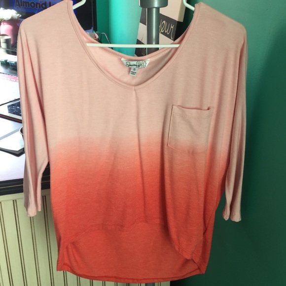 pink/coral ombré top