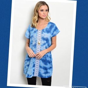 Blue Tie Dye Blouse
