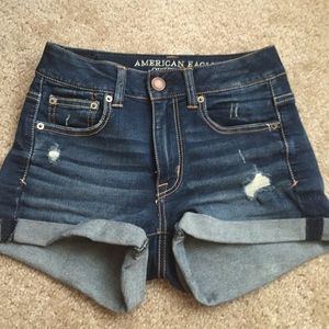 AMERICAN EAGLE HIGH-WAISTED JEAN SHORTS