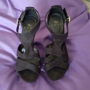 Black Platform Wedges