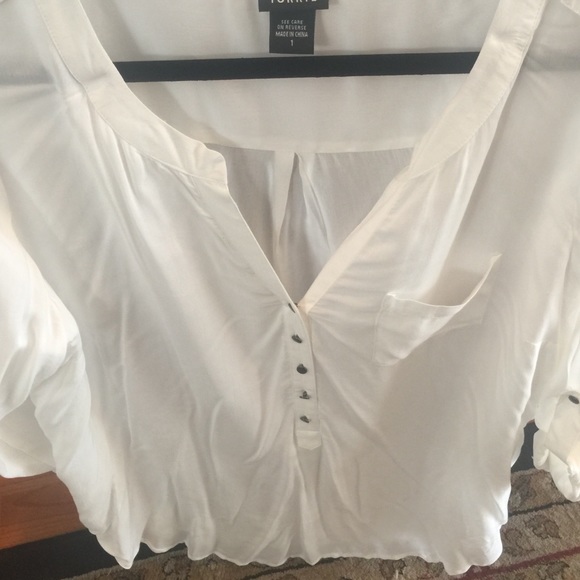 v neck military style top