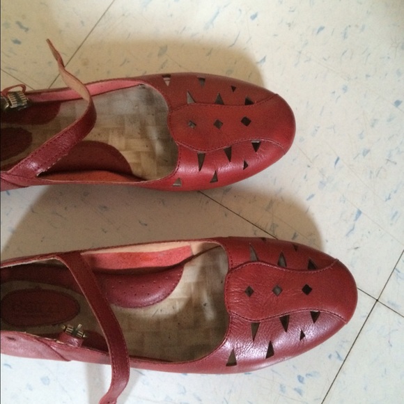Born Shoes Born Eleanor Red Leather Flats Poshmark