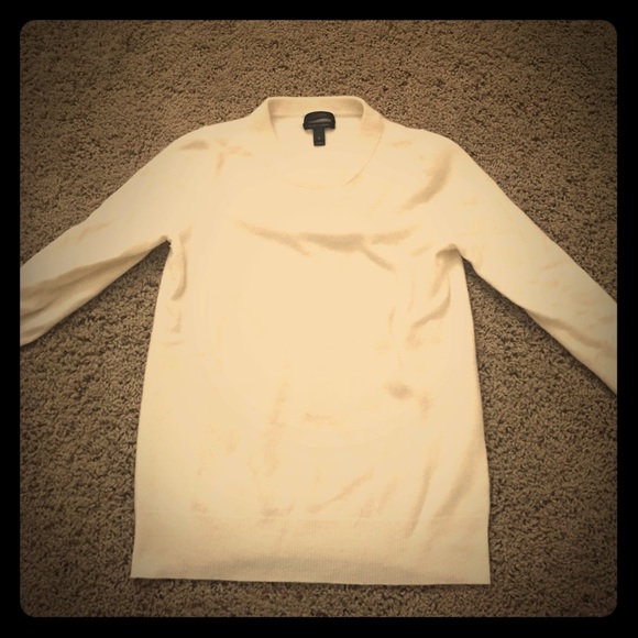 J Crew size small White Italian Cashmere Sweater