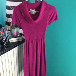 dark pink sweater dress
