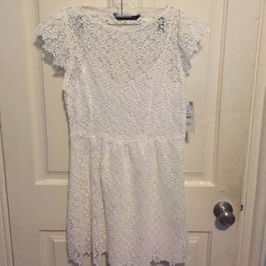 White lace Zara dress -- NWT