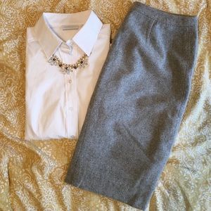 Heather Gray Ralph Lauren Pencil Skirt