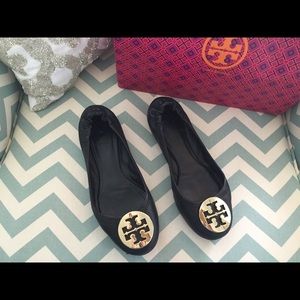 Black Tory Burch Reva Flats