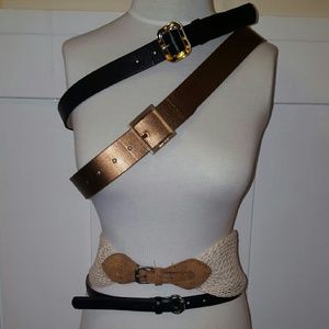 Four Belts Leather and Vintage