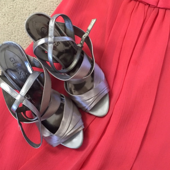 Guess silver heels