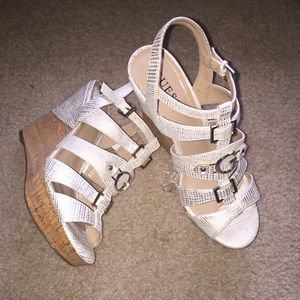Guess Wedge Strappy Heels
