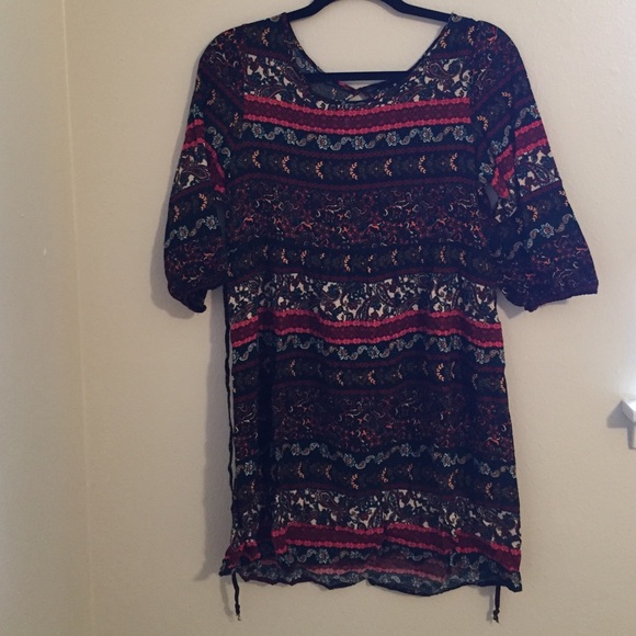 Multi-pattern dress.