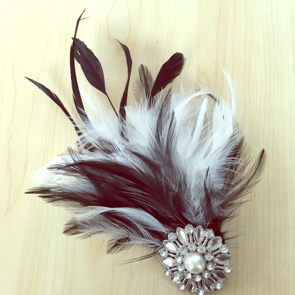 Black & White Feather Fascinator