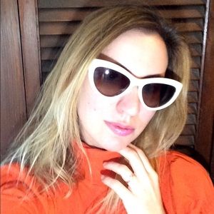 Kate Spade White Cat Eyes