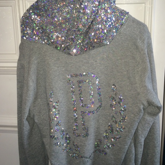 VS Pink sparkly zip up jacket
