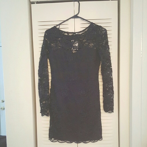 Navy Blue Lace Dress