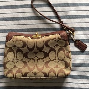 Authentic coach signature wristlet