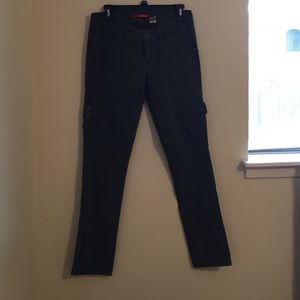 Military green jeans.