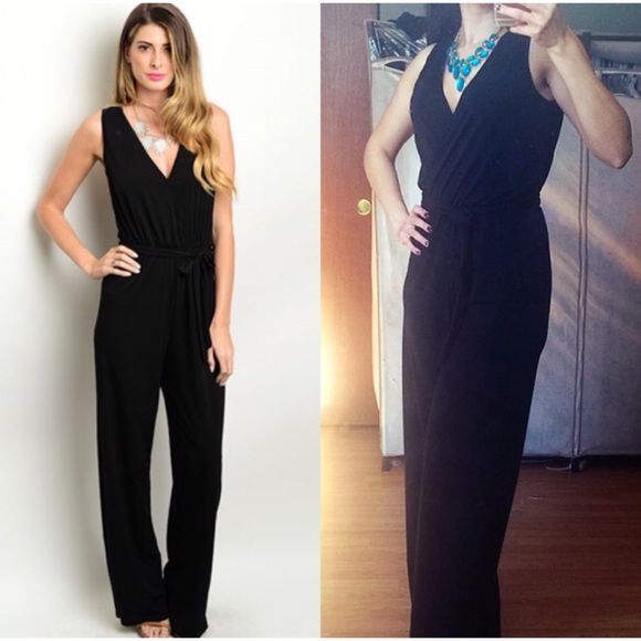 slimming black jumpsuit