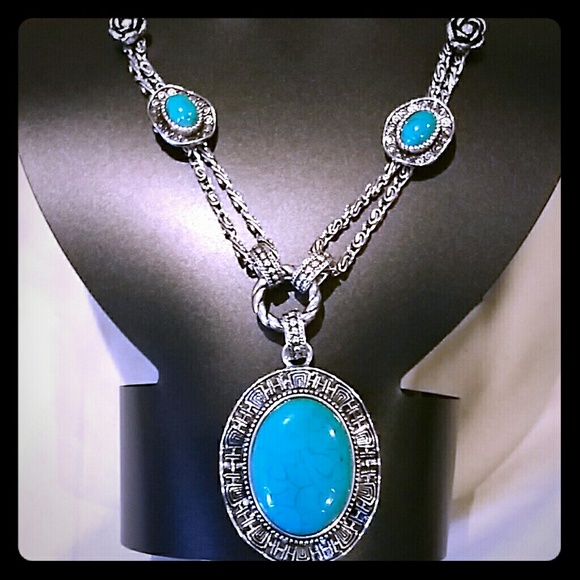 Turquoise necklace 20"