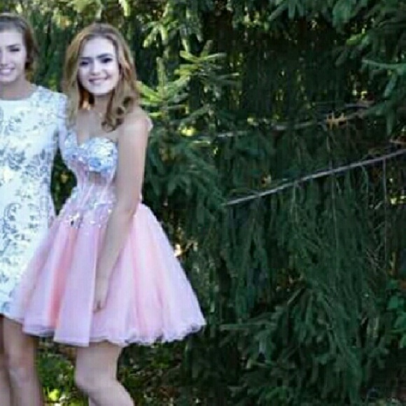Light Pink custom made prom/ homecoming dress