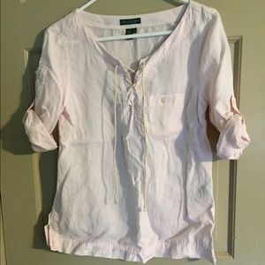 100% Linen Ralph Lauren top.