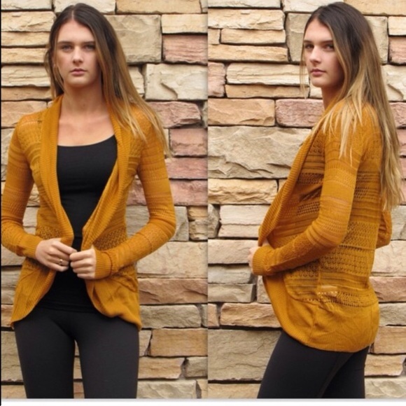 Apricot Lane Sweaters - Beautiful mustard cardigan!