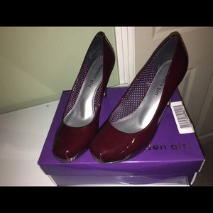 Madden girl Getta patent pump wine/burgundy