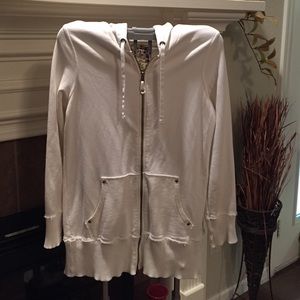 Large cream Old Navy zip up hoodie jacket
