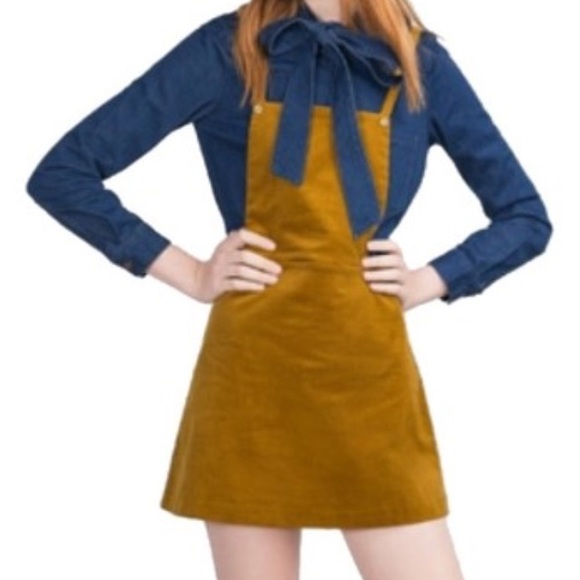 Pinafore corduroy dress