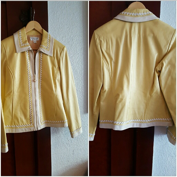 Saint John Lamb Skin Leather Jacket - Picture 1 of 4