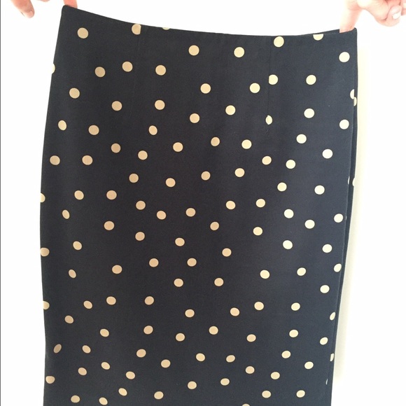 Ann Taylor Polka Dot Pencil Skirt Sz 4, cute!