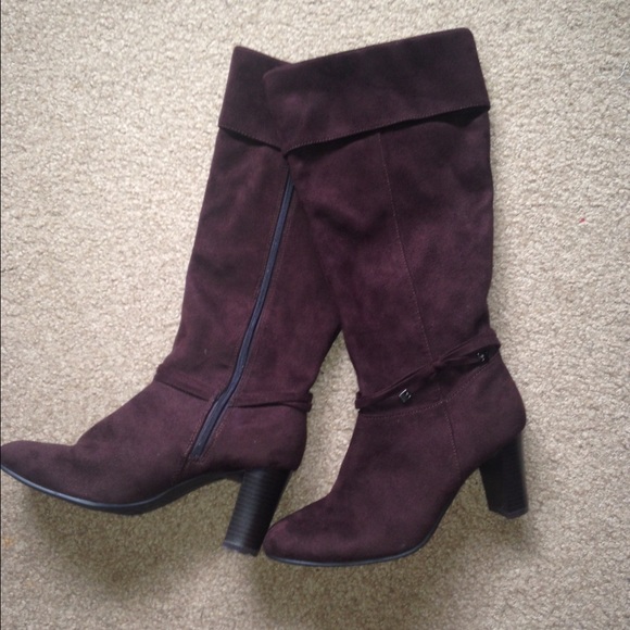 Brown long boots