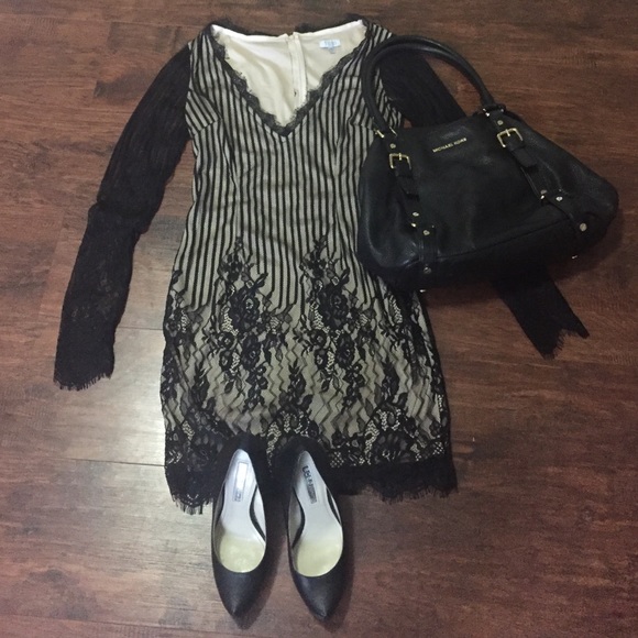 Tobi black lace dress