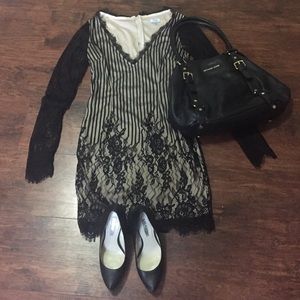 Tobi black lace dress