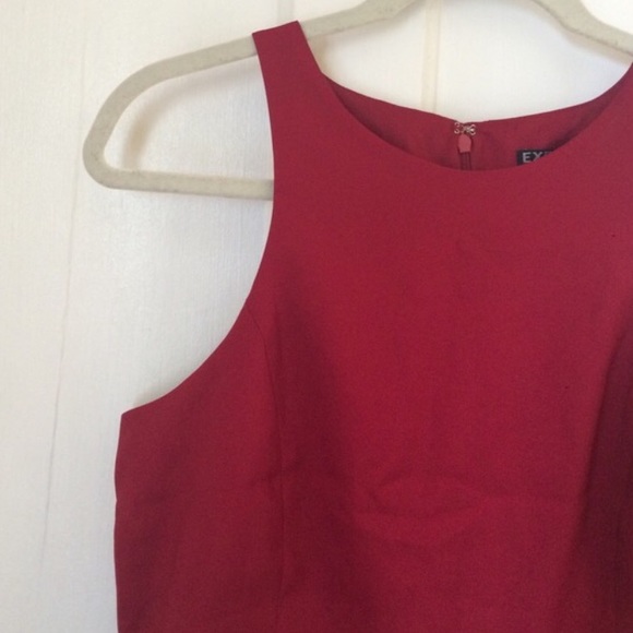 💐🌸🌺 SOLD - Express Crimson Red High Neck Peplum - Picture 3 of 3