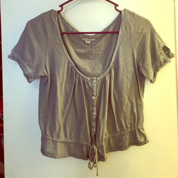 Button Down Crop Top