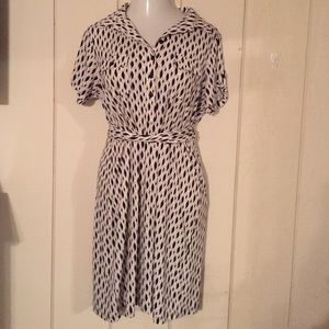 Black white and grey patterned dress