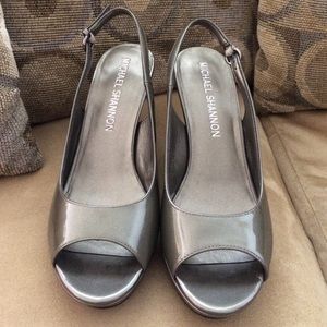 NEW Open toe heels with adjustable strap!