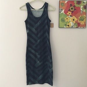 New Rachel Roy Zigzag print bodycon dress XS