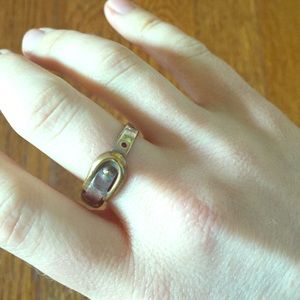 Silver Plated Buckle Ring