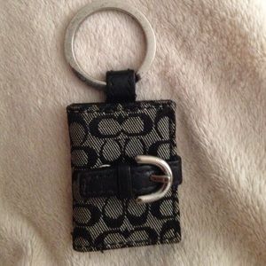 Coach black keychain