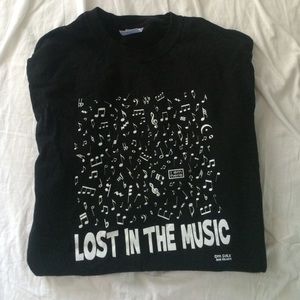 "Lost in the Music" tee