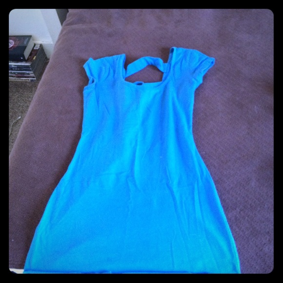 Blue mini dress
