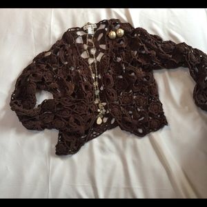 Newport News crochet sweater size M