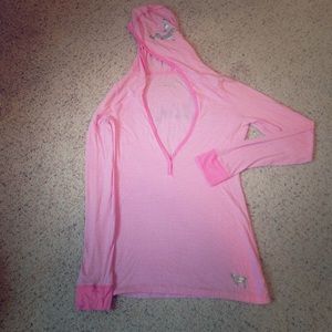 PINK long sleeve hooded shirt