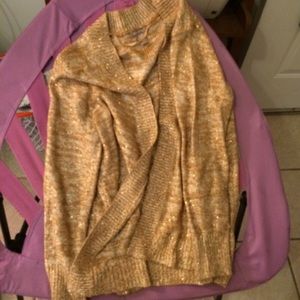 Gold /tan/silver cardigan