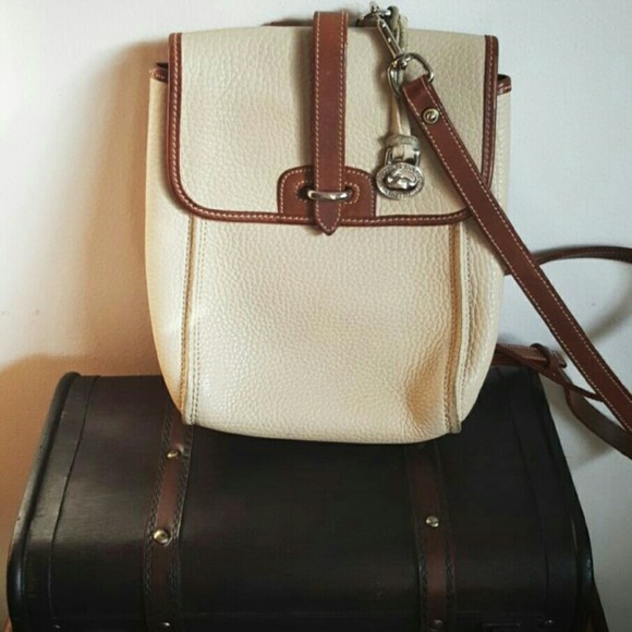 Dooney & Bourke Backpack Ivory & brown leather