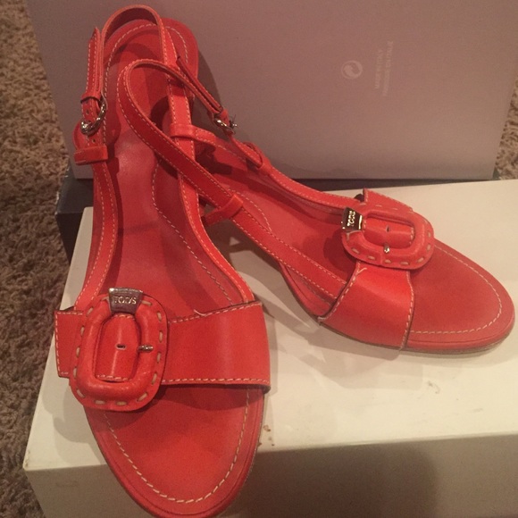 Tod's sandals dark orange 8.5