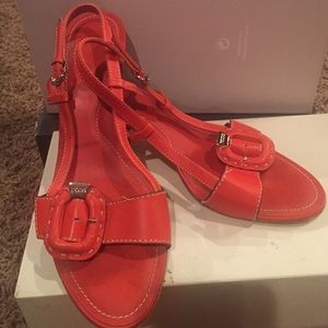 Tod's sandals dark orange 8.5